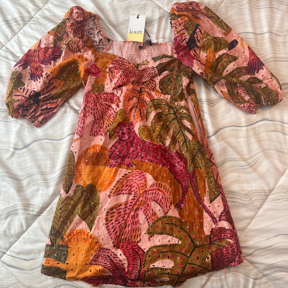 Mini Dress with puff sleeve NWT